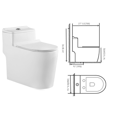 Sani Canada 923  One piece toilet water saver comfort height skirted one piece toilet compact elongated