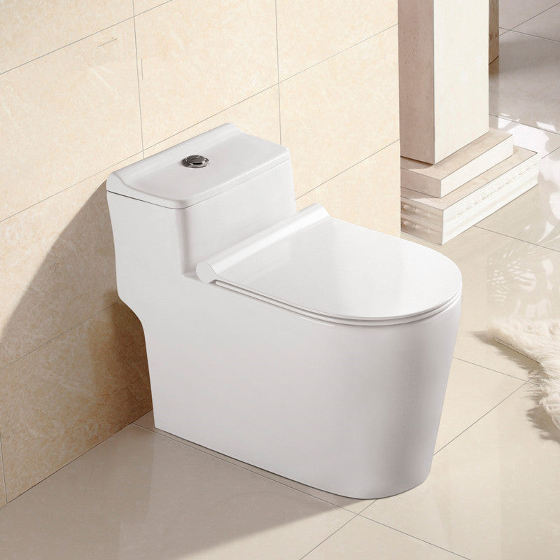 Sani Canada 923  One piece toilet water saver comfort height skirted one piece toilet compact elongated