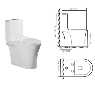 Sani Canada 932 one piece water saver dual flush toilet comfort height