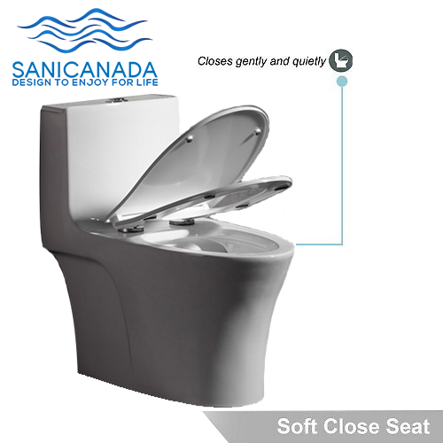 Sani Canada 932 one piece water saver dual flush toilet comfort height
