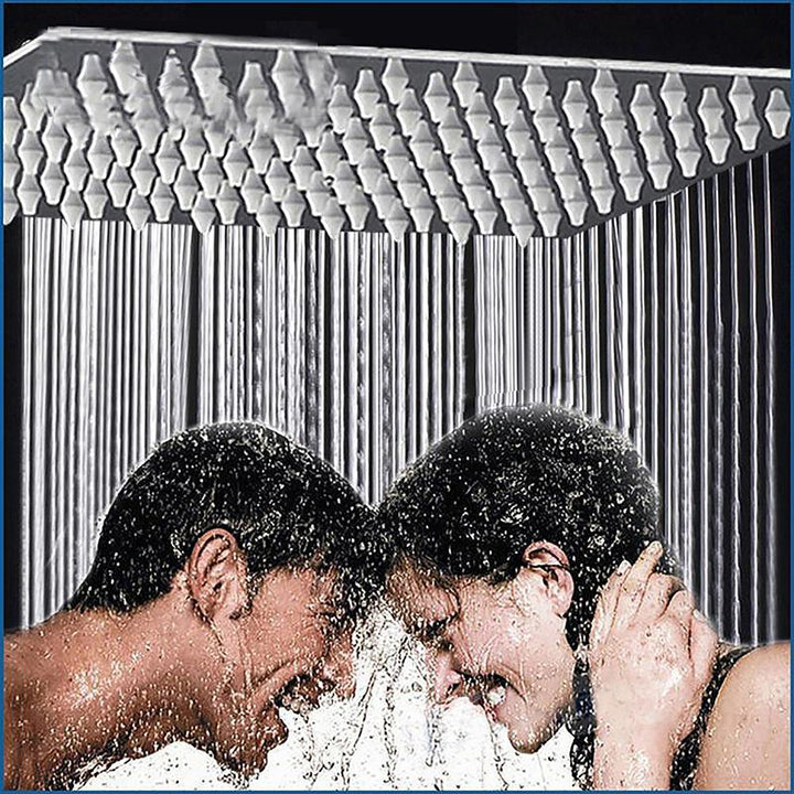 Chrome CSA 12" LED Rain Shower Head Thermostatic Valve 6 PCS Jets Hand Shower Cell Mounted Jets Hand Shower Sprayer