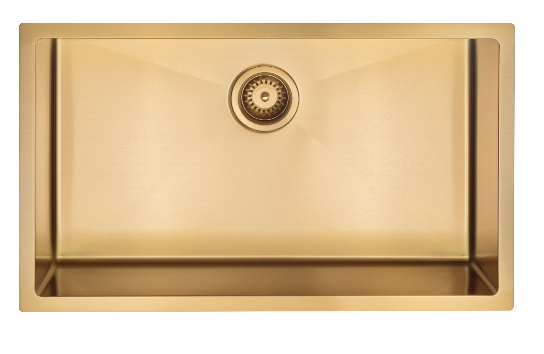 Brushed Gold Undermount 16 Gauge Commercial Grade Kitchen Sink Single