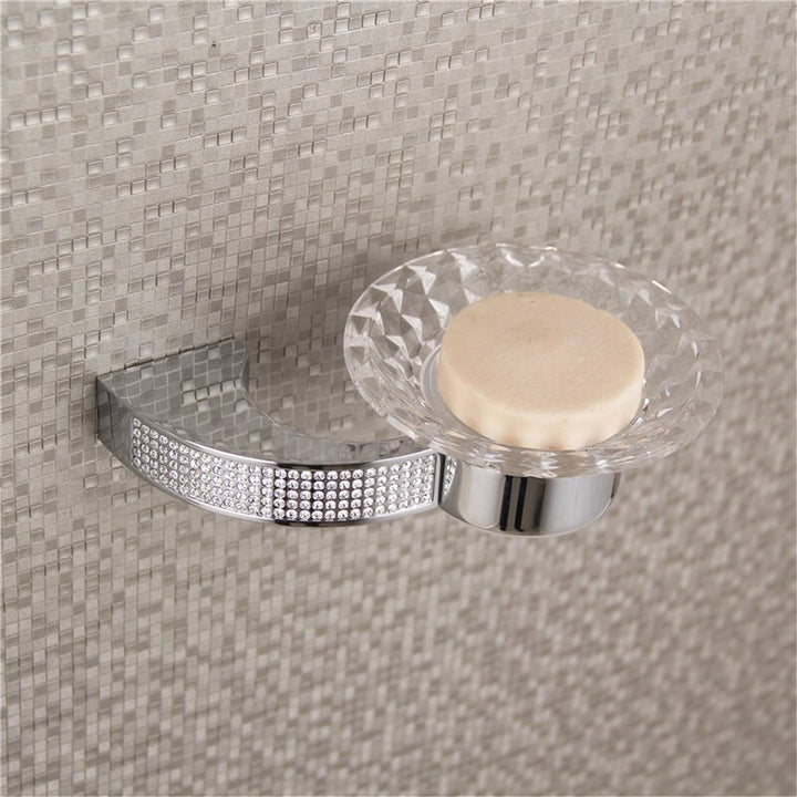 Gold polish with Swarasky Crystal Bathroom Accessories