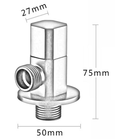 White shut off valve