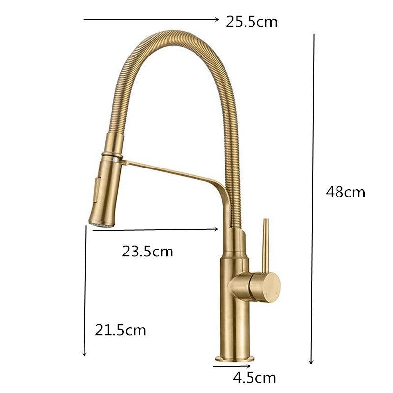 Brushed Gold Tall For Kitchen Island Faucet Chef Style ??? sanicanada