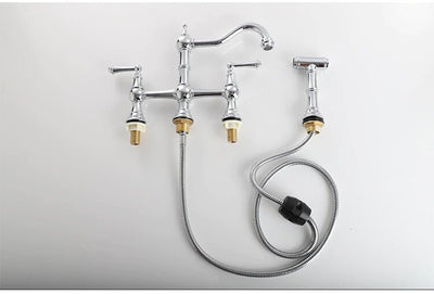 Victoria Bridge Kitchen Faucet With Side Pull Out Sprayer