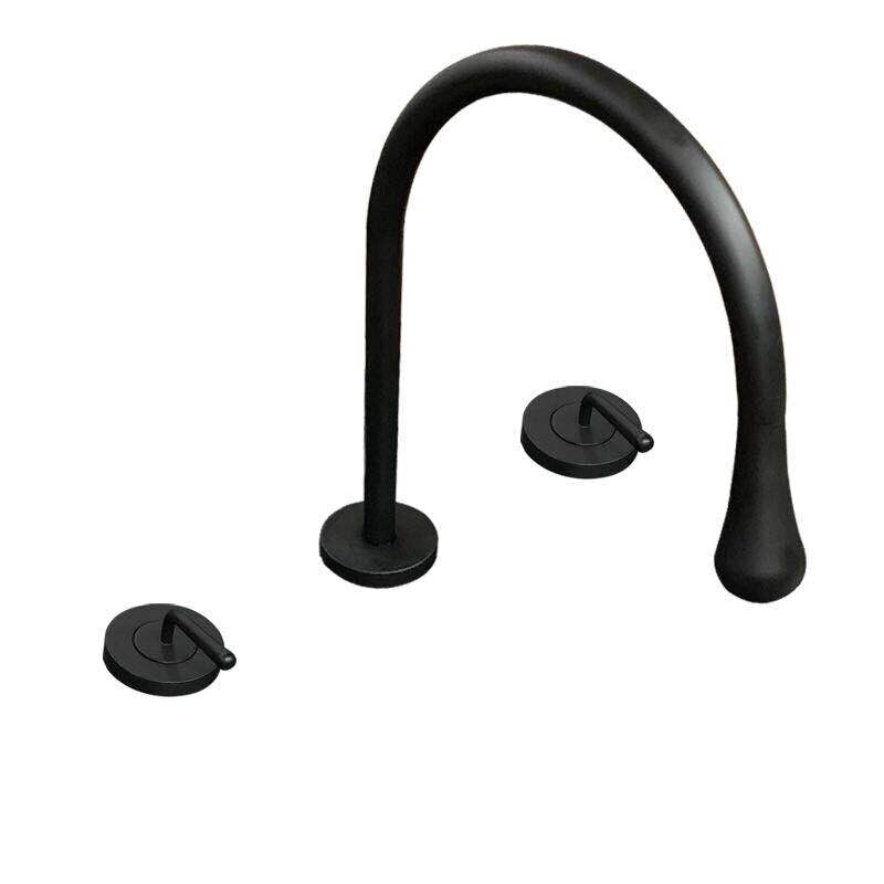 Tear drop-Modern 8" inch wide spread bathroom faucets