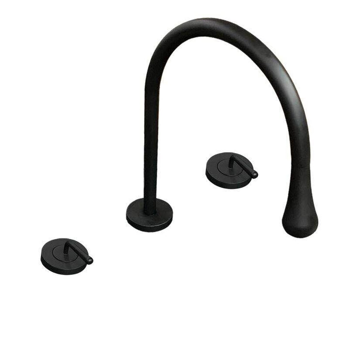 Tear drop-Modern 8" inch wide spread bathroom faucets