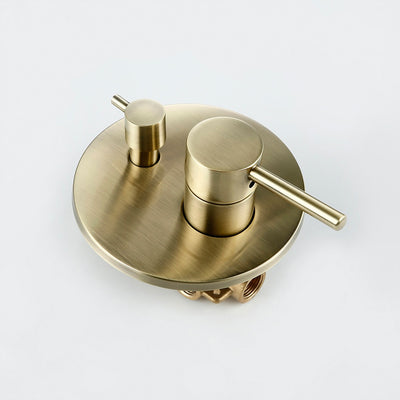 Black-Brushed gold-Rose gold-GoldPolished-2 way Diverter Pressure balance shower valve and trim set