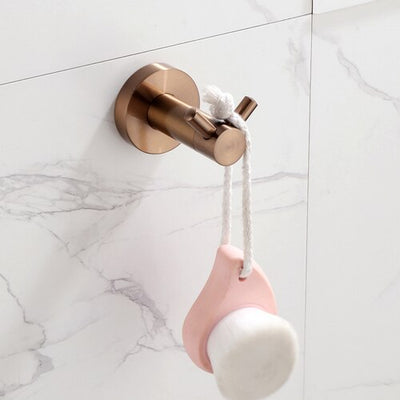 Nordic design Brushed Rose Gold Round Bathroom Accessories