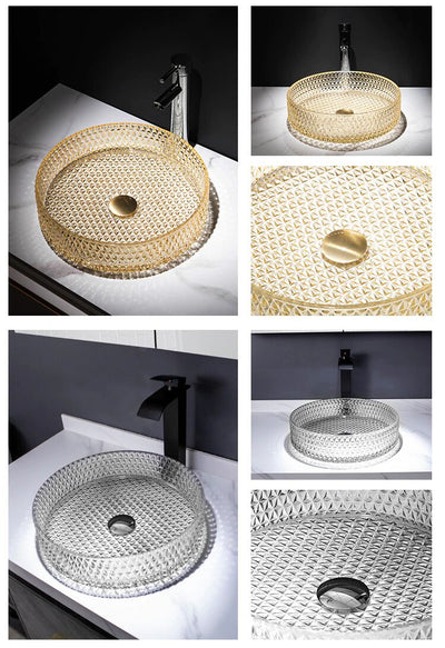 Color Crystal Vessel Sink