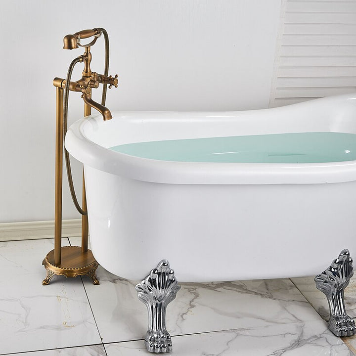 Victorian Antique Clawfoot Freeststanding Bathtub Filler Faucet