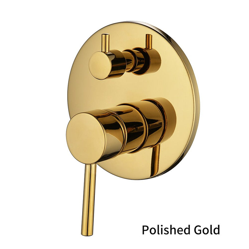 Black-Brushed gold-Rose gold-GoldPolished-2 way Diverter Pressure balance shower valve and trim set