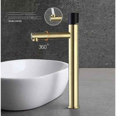 Nordic New 2023 Black with brushed gold single hole bathroom faucets