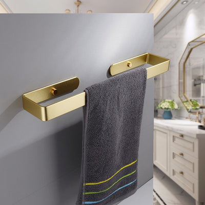Brushed gold towel holder rack