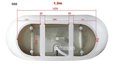 White Oval Freestanding Bathtub 59" X 28"