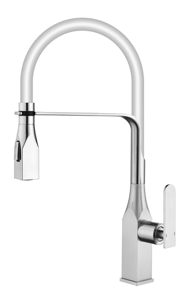 Black square kitchen faucet