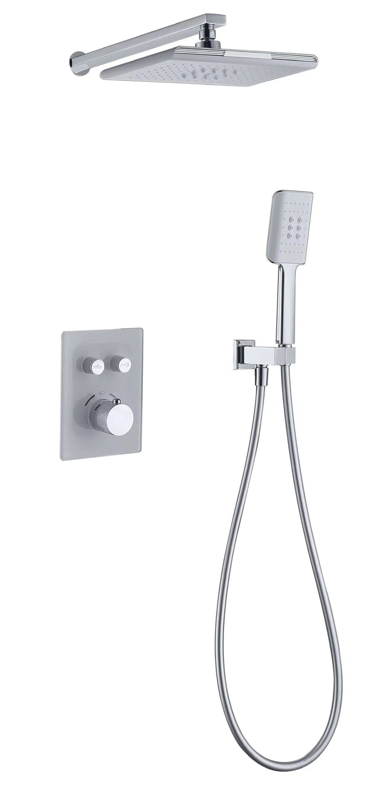 CSA White with Chrome Thermostatic Shower Kit