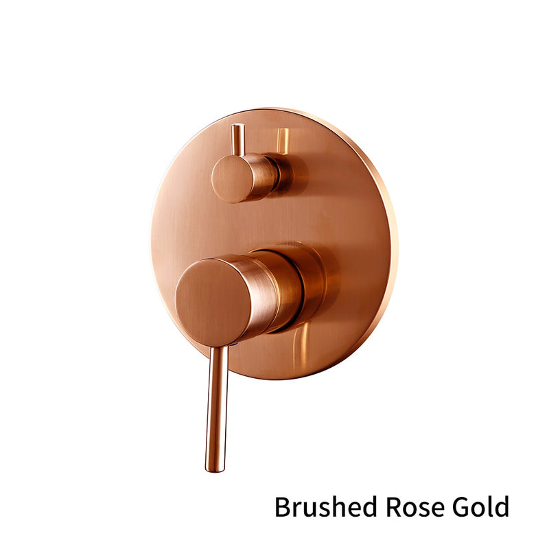 Black-Brushed gold-Rose gold-GoldPolished-2 way Diverter Pressure balance shower valve and trim set