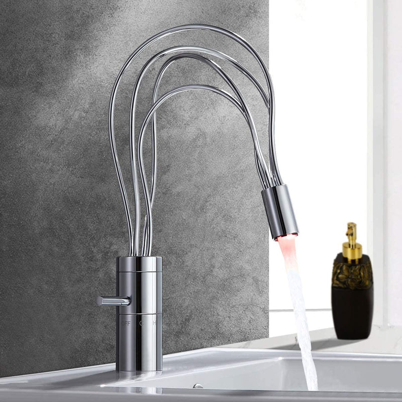 Modern Chrome Single Hole Bathroom Faucet