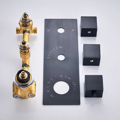 Copy of Black Square 2 Way Mixer Thermostatic Shower Kit