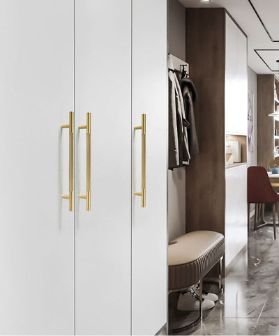 New Nordic Design Brushed Gold Cabinet door knobs and handles