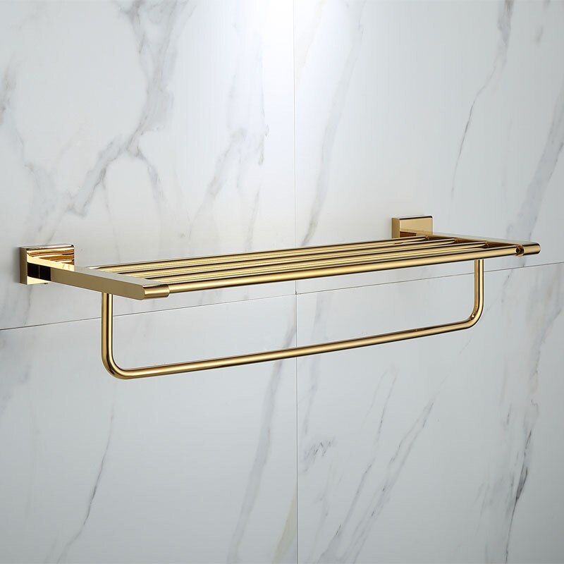 Gold polish brass bathroom accessories