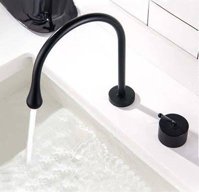 Tear drop-Modern 8" inch wide spread bathroom faucets