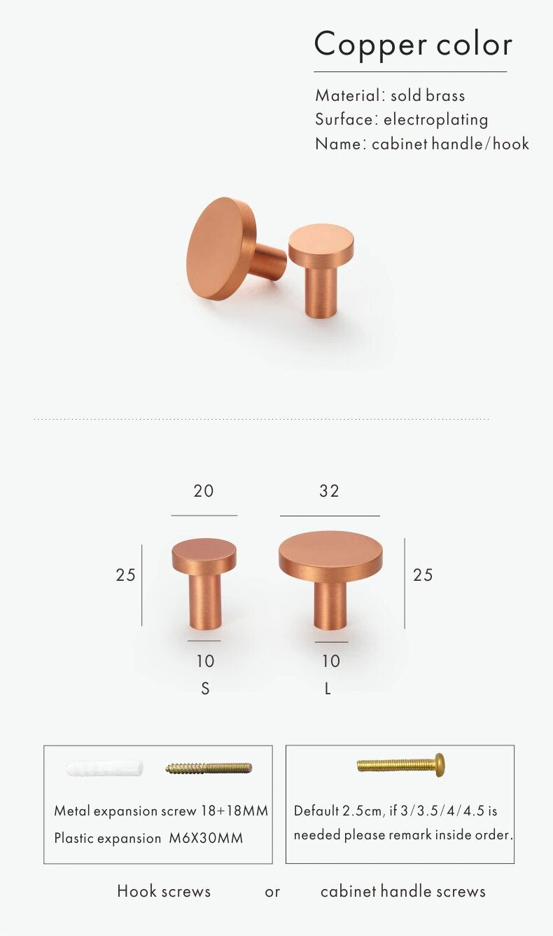 Copper satin- Cabinet Drawer and Door Knob