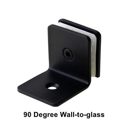 Black shower glass door clips holder bracket for 10mmm to 12mm
