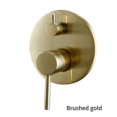 Black-Brushed gold-Rose gold-GoldPolished-2 way Diverter Pressure balance shower valve and trim set
