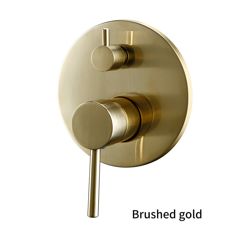 Black-Brushed gold-Rose gold-GoldPolished-2 way Diverter Pressure balance shower valve and trim set
