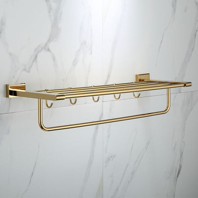 Gold polish brass bathroom accessories