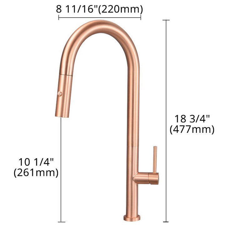Monterey-Copper Satin Tall Kitchen island faucet