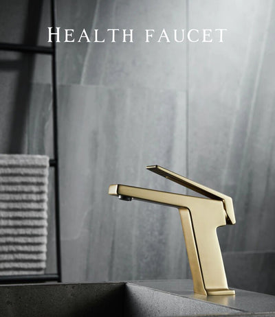 Brushed gold-Grey-White-Black-Black with red Tall and short faucet