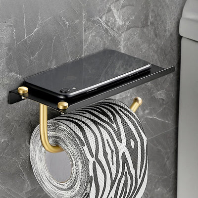 Nordic design -Black with brushed gold two tone bathroom accessories