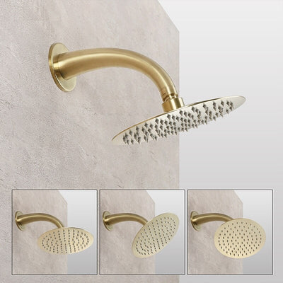 Bergen-Nordic design brushed gold 3 seperate volume control pressure balance 2 way shower kit