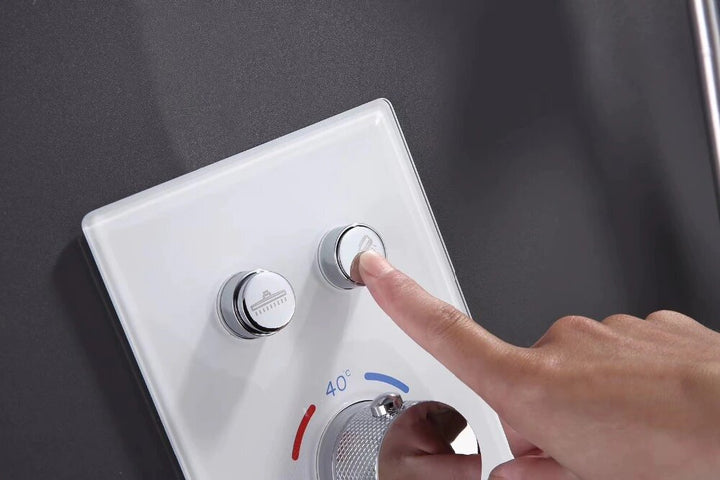 CSA White with Chrome Thermostatic Shower Kit