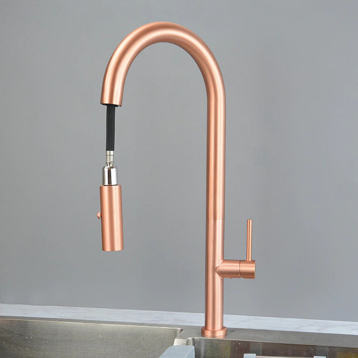 Monterey-Copper Satin Tall Kitchen island faucet