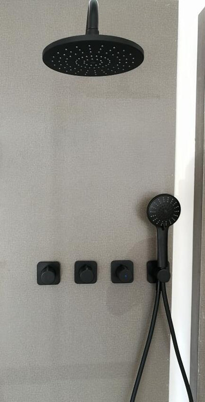 Black Matte Seperate Volume Control Shower System Kit