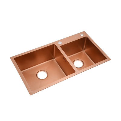 Rose gold stainless steel undermount bar kitchen sink