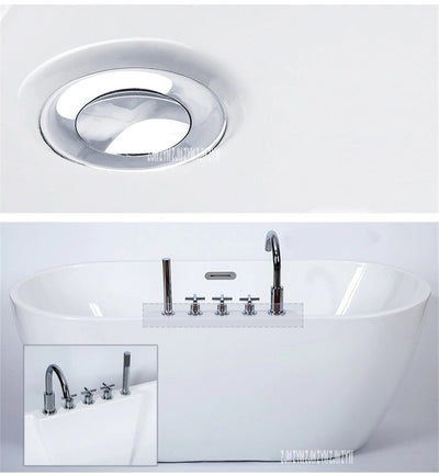 White Oval Freestanding Bathtub 59" X 28"