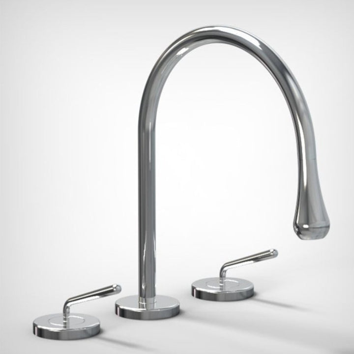 Tear drop-Modern 8" inch wide spread bathroom faucets