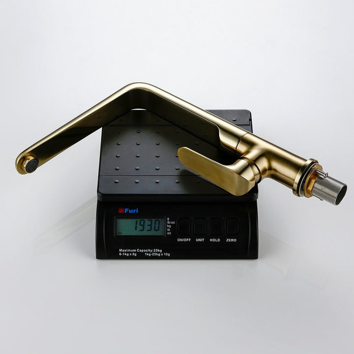 Nokia-Nordic design Brushed Gold Kitchen Faucet