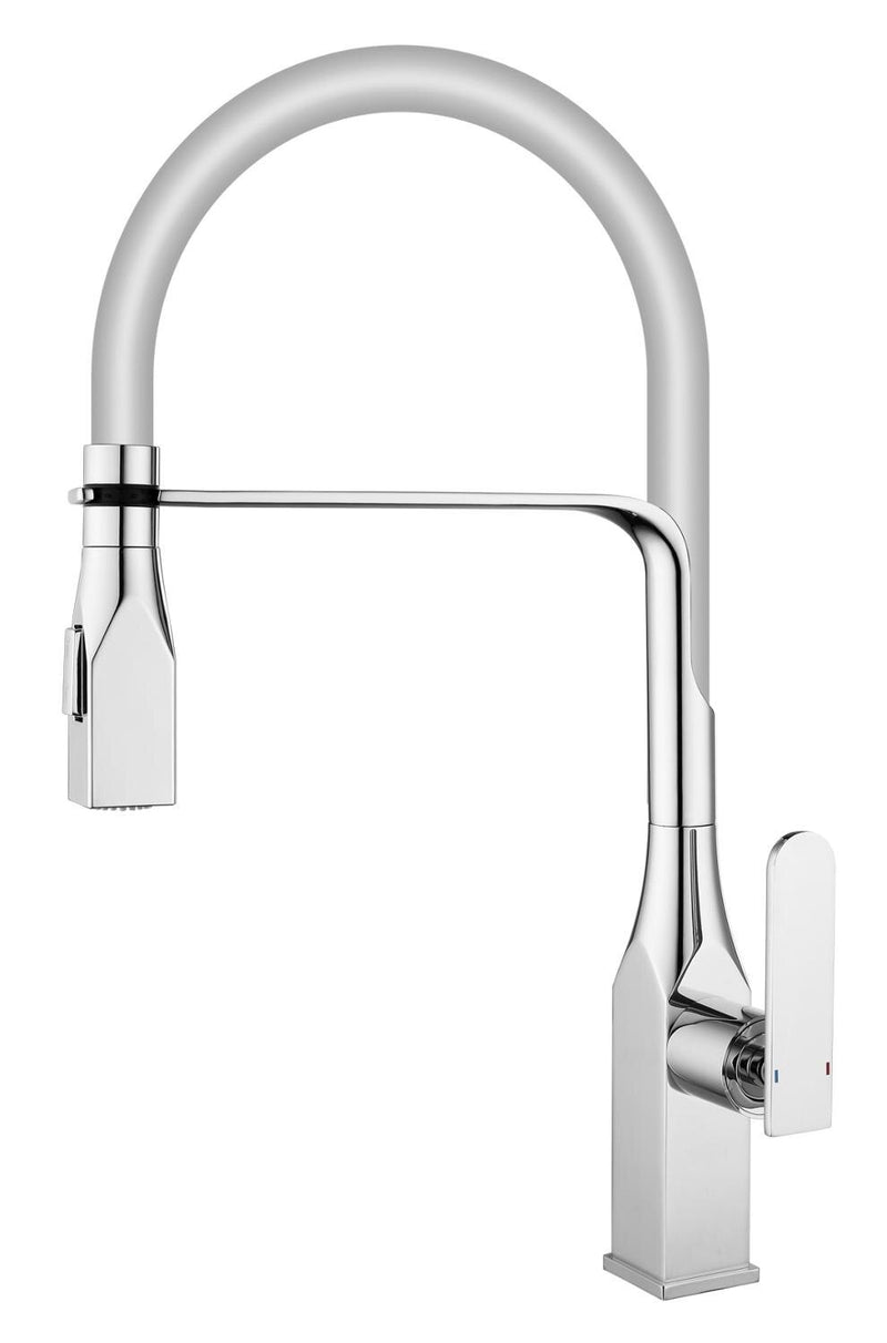 Black square kitchen faucet