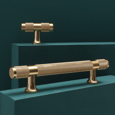 Nordic Brushed Gold-Brushed Nickel Cabinet Door handles
