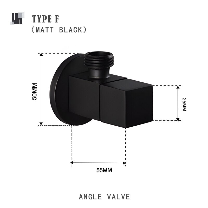 Colors Brass angle 1/2 inch wall mounted shut off water supply valve