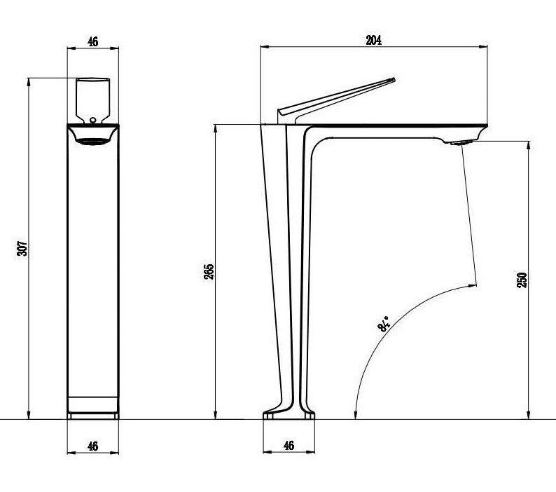 Katherine-Rose Gold polished-brushed gold -Black-Gun Grey  tall vessel faucet and short single bathroom faucet