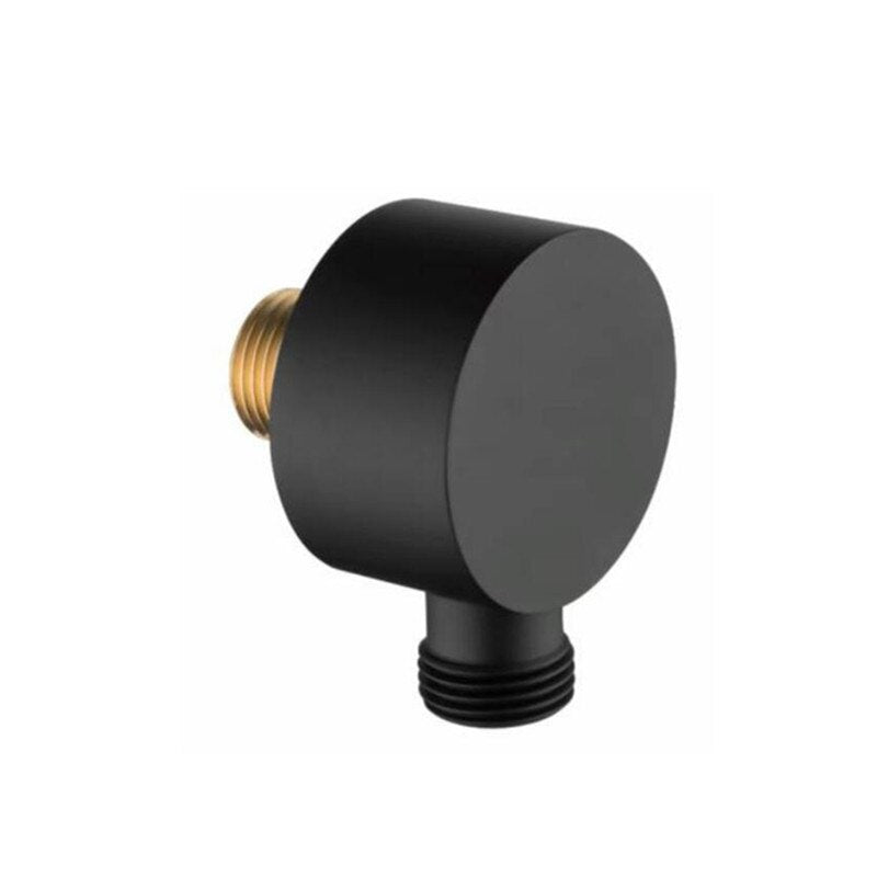 Round Black-Brushed Gold-Chrome-Grey Gun Wall Union Water Suplly 1/2 G