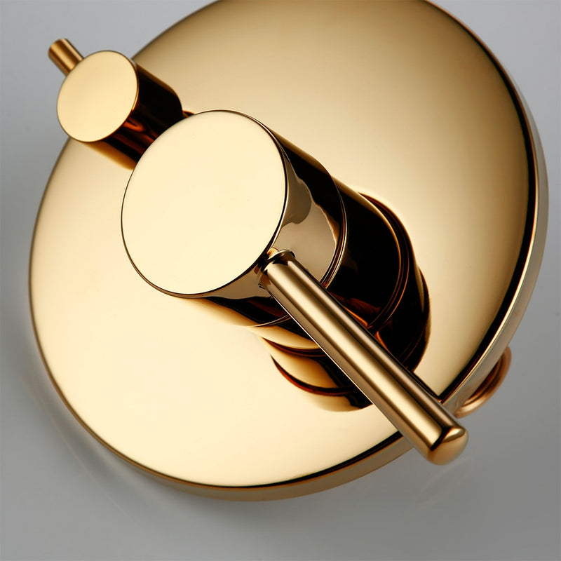 Black-Brushed gold-Rose gold-GoldPolished-2 way Diverter Pressure balance shower valve and trim set